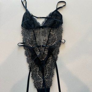 Victoria Secret Bodysuit Medium Black Camisole